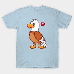 Cute Eagle Bird Standing Cartoon T-Shirt